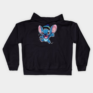 Stitch (Experiment 626) jumping style v2 Kids Hoodie